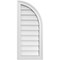 Ekena Millwork Quarter Round Top Right Surface Mount PVC Gable Vent w/ 2"W x 1-1/2"P Brickmould Frame, 14"W x 32"H GVPQR14X3202SN - alternate 1